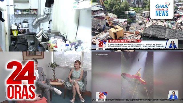 24 Oras: (Part 3) Chemical engineer na gumagawa umano ng ilegal na droga sa kaniyang inuupahan, arestado; ilang apektadong bahay sa bumigay na pader sa Navotas, giniba; DusBi , no regrets at proud sa Big 4 housemates; relationship status nila,..., atbp.