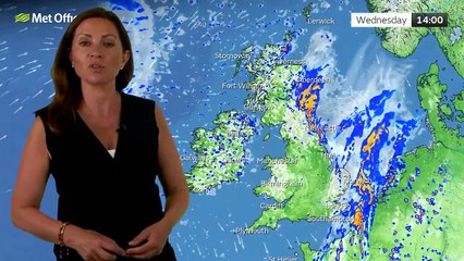 Met Office Tuesday evening weather forecast 01/07/2025