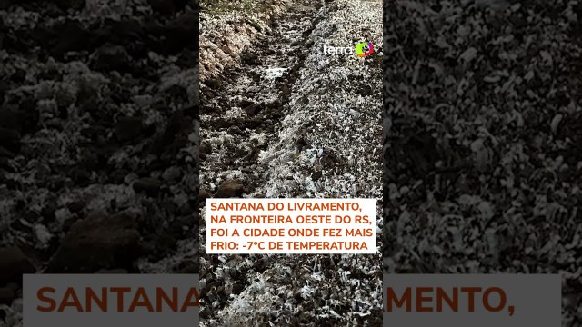 Julho começa com temperaturas negativas em 35 cidades do Rio Grande do Sul #shorts