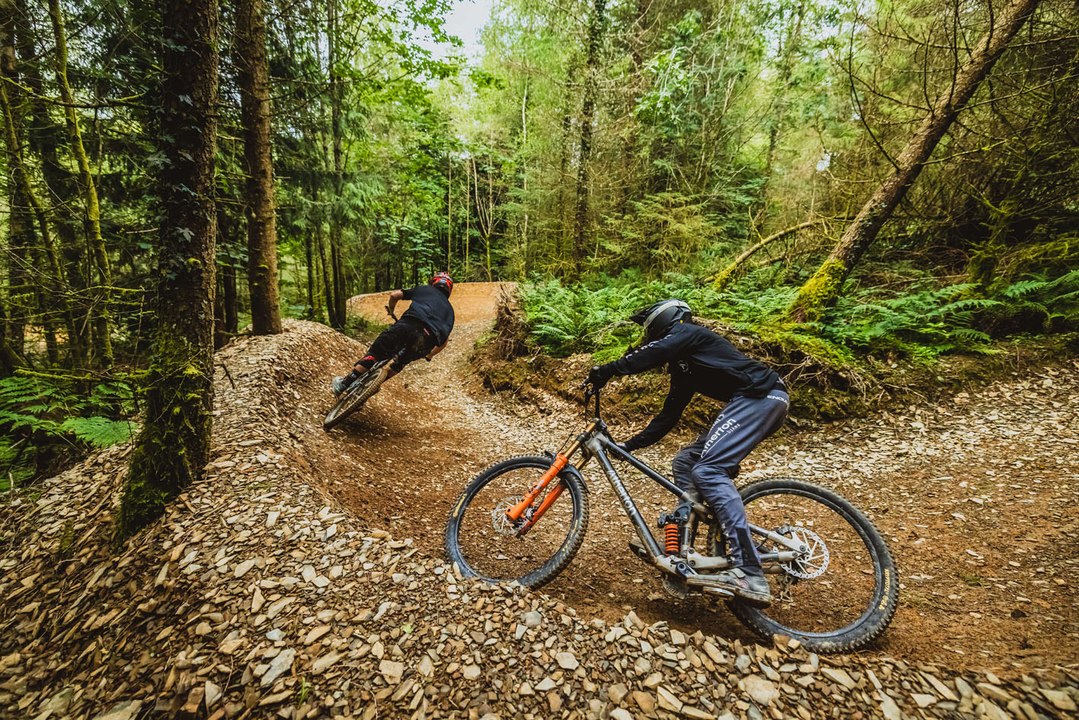 Gallery: Dyfi Bike Park open their 7th Red TrackThird degree berm ...