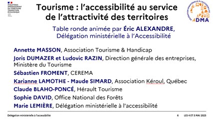 Table ronde sur le tourisme accessible - 04/06/2025