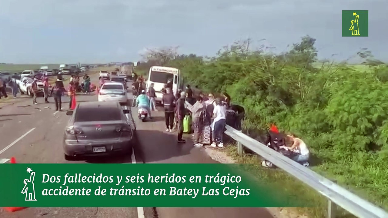 Dos fallecidos y seis heridos en trágico accidente de tránsito en Batey Las Cejas