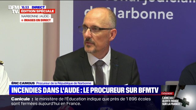 Incendie dans l'Aude: Aucune victime directe n'est à déplorer , assure Éric Camous, procureur de la République de Narbonne