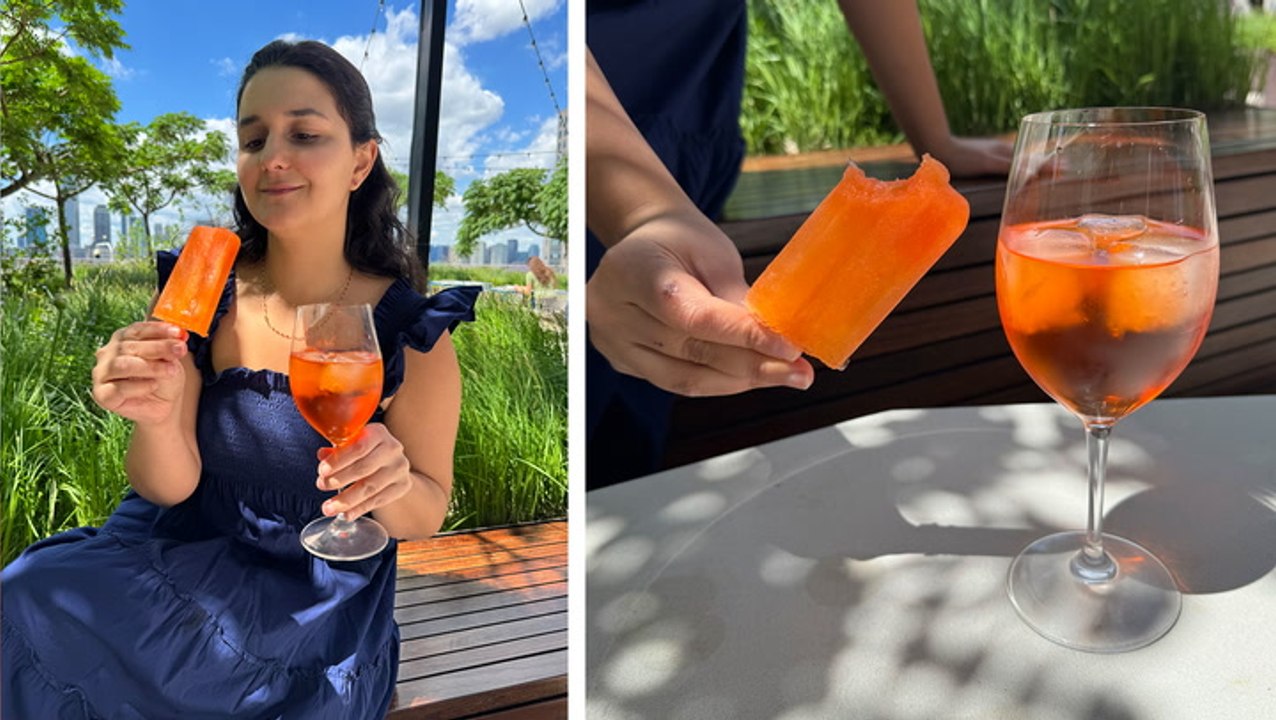 How to Make Aperol Spritz Popsicles