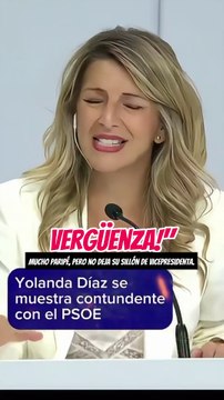 Yolanda Díaz: Lo que está pasando en España es muy grave. La corrupción es muy grave