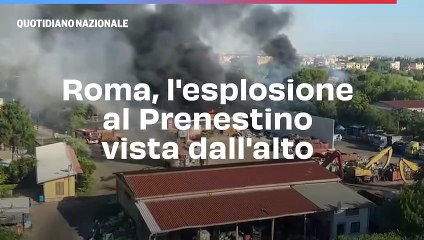 Roma, l'esplosione al Prenestino vista dall'alto