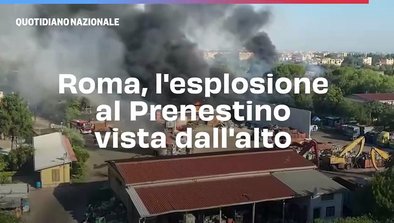 Roma, l'esplosione al Prenestino vista dall'alto