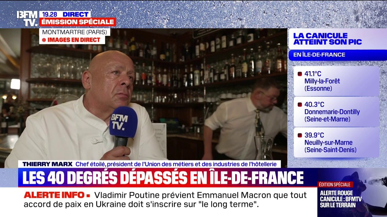 "Il faut adapter la carte" des restaurants durant la période de canicule, explique Thierry Marx