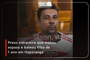 Preso vidraceiro que matou esposa e baleou filha de 1 ano em Itaporanga