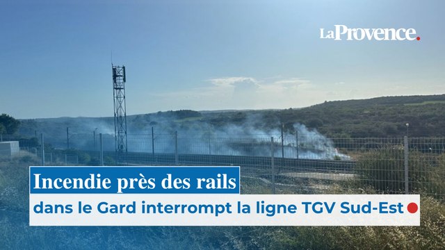 Un incendie près des rails dans le Gard interrompt la ligne TGV Sud-Est