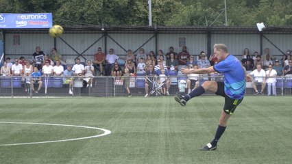 Former England captain Tony Adams has taken to Margate FC's Pitch to raise awareness for two recovery support charities