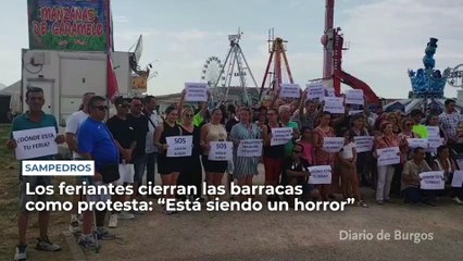Los feriantes cierran las barracas como protesta: “Está siendo un horror” sampedros