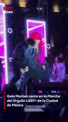 La cantante y actriz Gala Montes ofreció una presentación durante la Marcha del Orgullo LGBT+ 2025 en Ciudad de México, donde interpretó varios de sus temas ante miles de asistentes.
