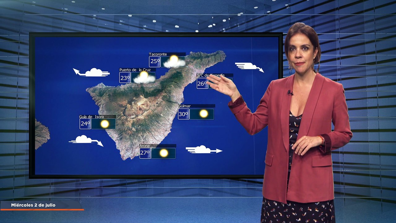 La previsión del tiempo en Canarias para el 2 de julio de 2025, en Atlántico Televisión.