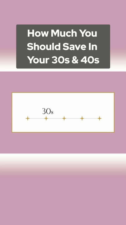 How Much You Should Save By Your 30s & 40s?