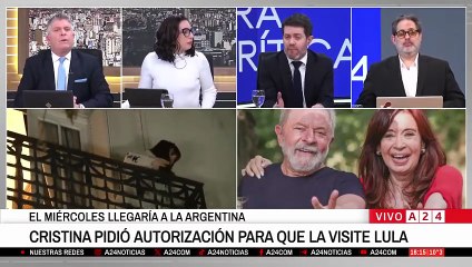 A24.com - 🔴CRISTINA PIDIÓ AUTORIZACIÓN PARA QUE LA VISITE LULA DURANTE SU PRISI...