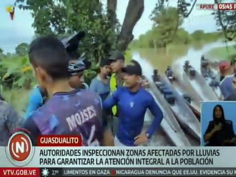 Apure | Autoridades regionales monitorean las zonas afectadas por intensas lluvias