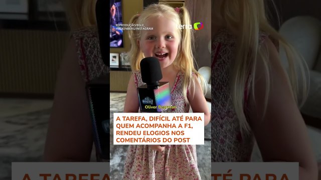 Filha de Nico Hulkenberg viraliza ao falar nomes de todos os pilotos da Fórmula 1 #shorts