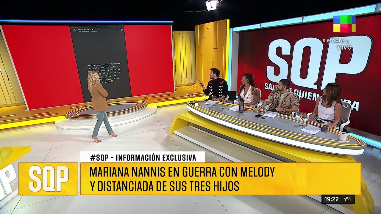 EL MENSAJE DE CHARLOTTE  A FAVOR DE MARIANA NANNIS