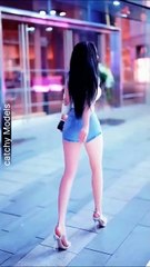 Beautifull chinese girl street fashion style  #shorts #fashion