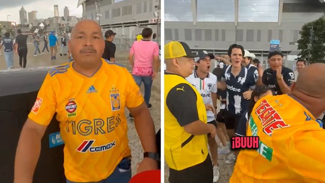 Aficionado de Tigres se infiltra en Monterrey vs Borussia Dortmund para apoyar a Rayados