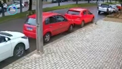 Mulher destrói Fiesta em possível desentendimento amoroso em Cascavel