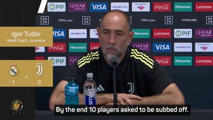 10 Juventus players wanted to be subbed in the Miami heat - Tudor