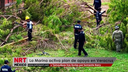 La Marina activa plan de apoyo en Veracruz y Tamaulipas tras lluvias por tormenta Barry