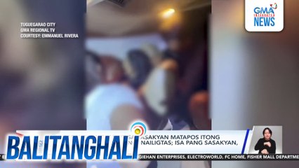 Pasaherong naipit sa sasakyan matapos itong mabagsakan ng puno, nailigtas; isa pang sasakyan, nadamay | Balitanghali