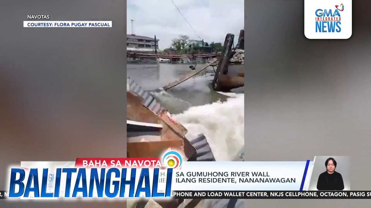 Ilang apektadong bahay sa gumuhong river wall sa Brgy. San Jose, giniba; ilang residente, nananawagan ng tulong | Balitanghali