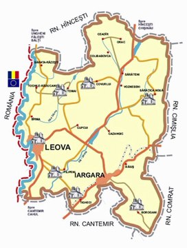 Map of Leova District. Peta Raion Leova. Leova District Map. Map of District of Leova. District of Leova map. Harta raionului Leova. Carte du raion de Leova. Mapa do distrito de Leova. Mapa del distrito de Leova. Mappa del distretto di Leova. レオバ地区の地図