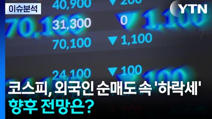 코스피, 외국인 순매도 속 '하락세'...향후 전망은? / YTN