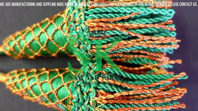 Green & Golden Cincture Cord Liturgical Cord, Cincture with Wooden Tassels Gold Blend Fiber