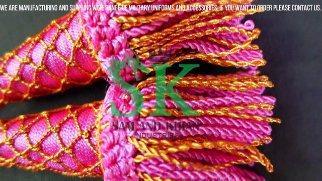 Pink & Gold Bishop Tassel Liturgical Cord, Cincture Supplier, Priest Cinctures, Alb cincture