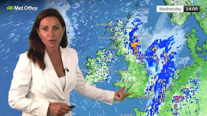 Met Office Wednesday morning weather forecast 02/07/2025