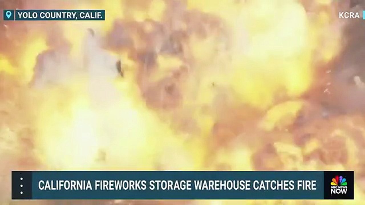 California fireworks warehouse catches fire and explodes