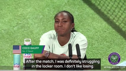 Gauff 'trying to be positive' after first-round loss at Wimbledon