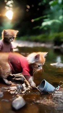 AI FUNNY VIDEOS#cats with his father #Au funny videos#Ai shorts #For you#Aicats#Ai funny cats#Cats