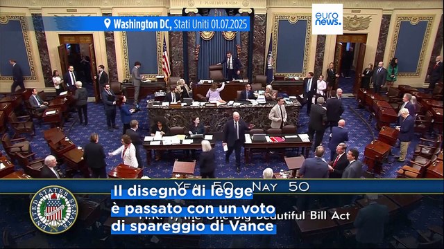 Il Senato degli Stati Uniti approva la legge fiscale di Trump: decisivo il voto di Vance