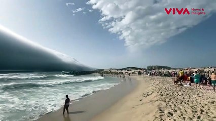 Bak Tsunami, Fenomena Awan Langka di Tepi Pantai