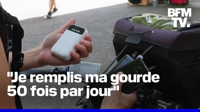Canicule, explosion des commandes: l'enfer des livreurs à vélo qui subissent les chaleurs écrasantes