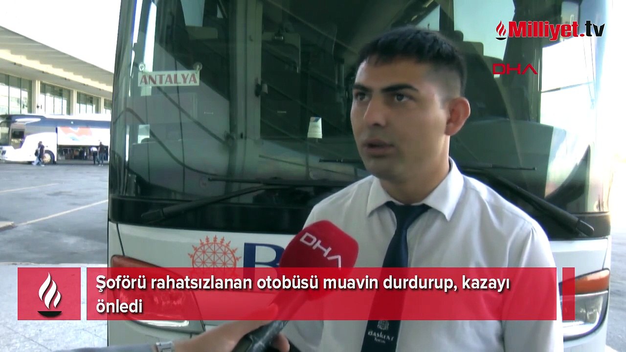 Otobüs muavininden yolcuların hayatını kurtaran refleks