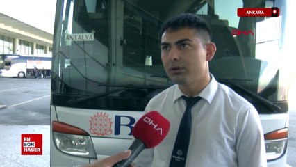 Ankara'da şoförü rahatsızlanan otobüsü muavin durdurup, kazayı önledi