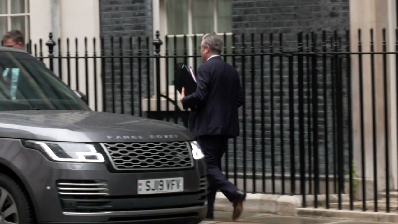 Sir Keir Starmer departs Downing St for PMQs