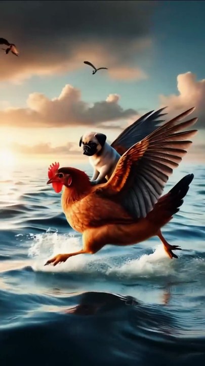 Poor hen was hurt by human,luckily pug rescued her#rescue #cute #animals #story #cuteanimals #shorts