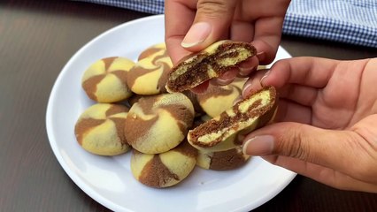 No Egg, No Oven Chocolate Vanilla Swirl Cookies Recipe