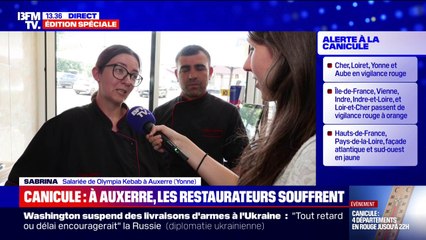 Canicule: "On a du mal à tenir toute la journée", déplore cette restauratrice qui a perdu "50% de sa clientèle" à cause de la chaleur