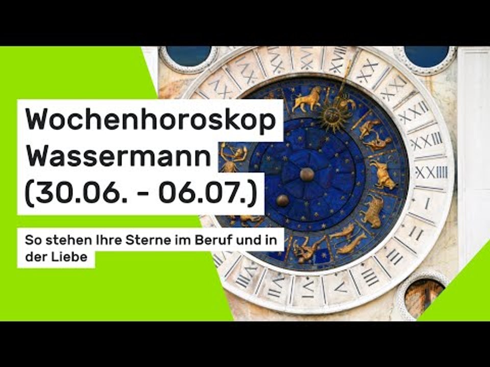 Wochenhoroskop Wassermann: So stehen Ihre Sterne