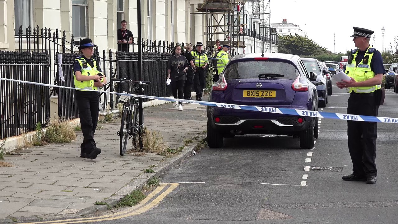 Police on the scene in Brighton after man hospitalised following ...