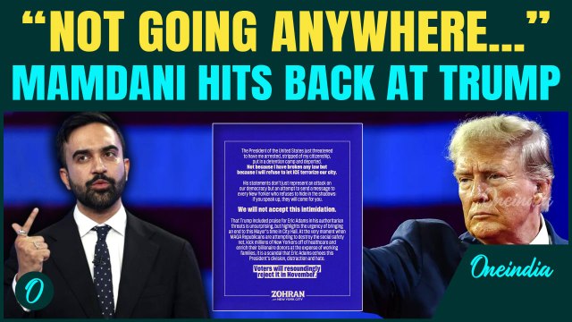 Zohran Mamdani Fights Back After Trump Threatens to Deport NYC Mayoral Nominee Over Communist Claims